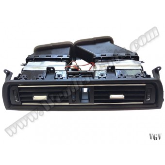 Klima/Kalorifer Izgarası F10+LCI Ön Orta; (Komple) Nikelajlı Siyah